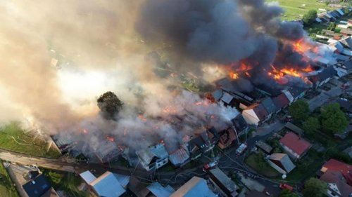 В Польше масштабный пожар: сгорели почти полсотни зданий