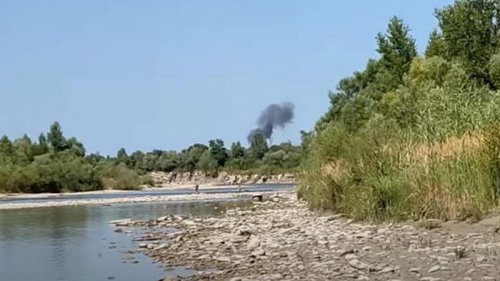 Опубликовано видео падения самолета на Прикарпатье