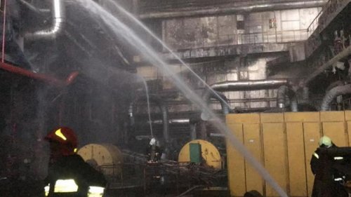 Пожар на Бурштынской ТЭС потушили (видео)