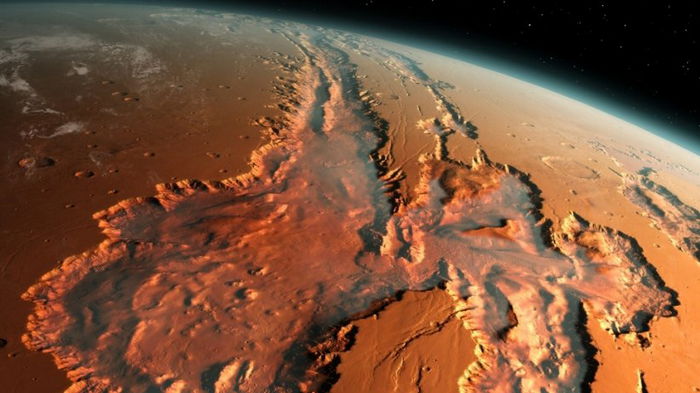 40% поверхности самого глубокого ущелья Марса насыщены водородом, — исследование