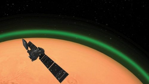 На Марсе обнаружено «зеленое свечение», присущее Земле