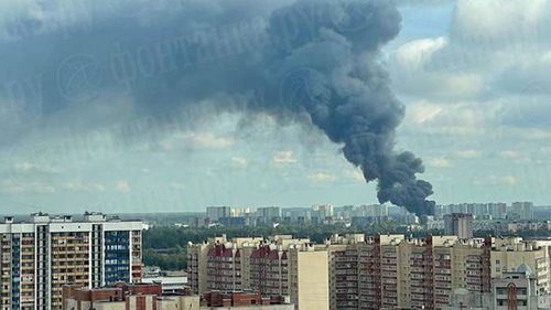 В Санкт-Петербурге вспыхнул пожар на нефтебазе
