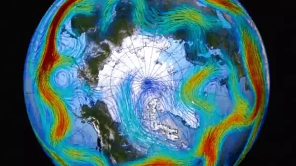 Огромный «пропеллер» над Арктикой сошел с ума: полярный вихрь вращается в обратную сторону (видео)