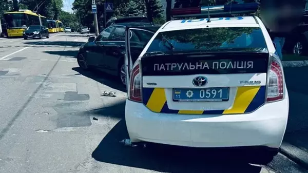 В Киеве авто патрульных попало в ДТП
