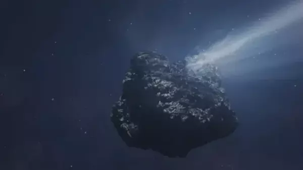 Самая большая комета с окраин Солнечной системы выбрасывает нечто в космос (фото)