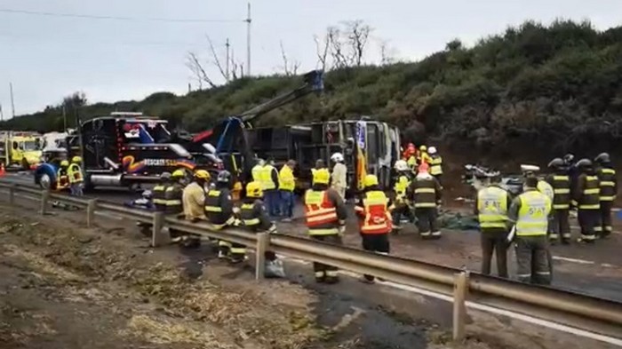 В Чили почти 60 человек пострадали в ДТП с автобусом