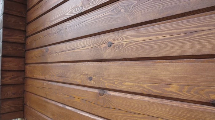 покраска имитации бруса