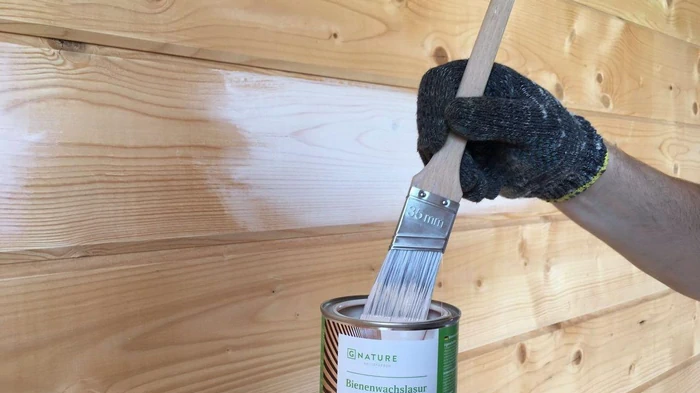 покраска имитации бруса