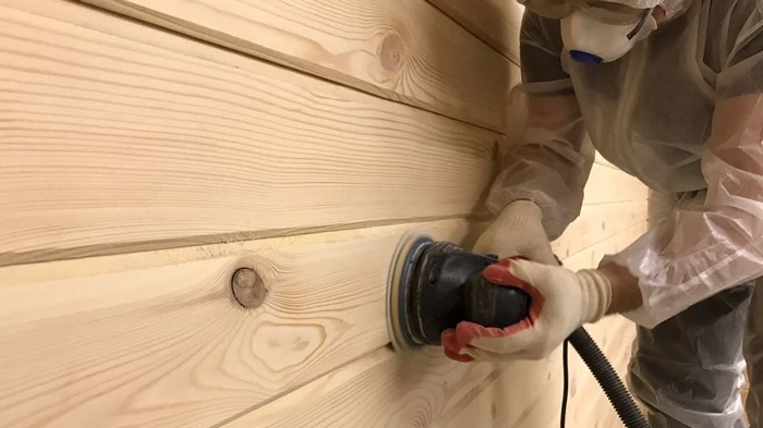 покраска имитации бруса