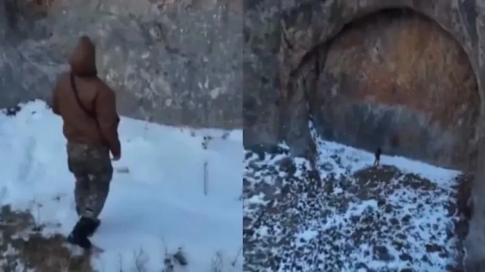 Исследователи наткнулись на огромный «дверной проем» посреди гор (видео)