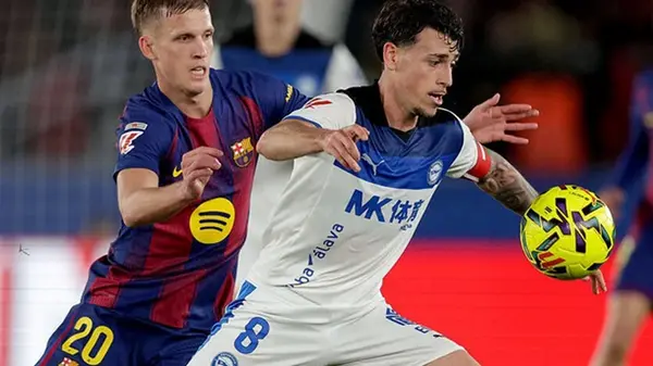 С двумя голами Дани Ольмо Барселона становится лидером чемпионата