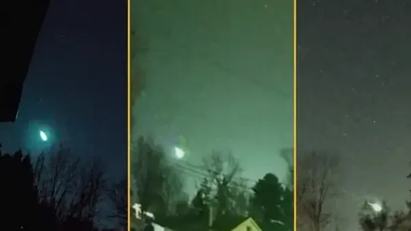 Зеленый фрагмент кометы со скоростью 160 000 км/ч взорвался над США (видео)