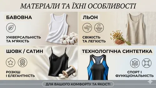 матеріали жіночих майок та їх особливості
