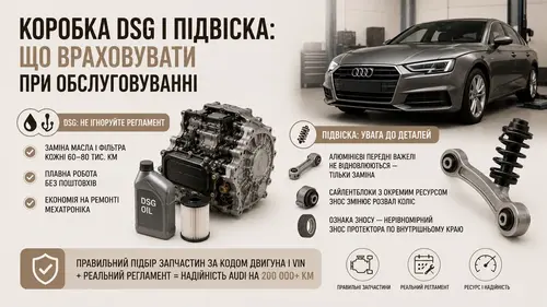 Коробка DSG i пiдвiска: що враховувати при обслуговуваннi