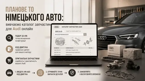 Планове ТО нiмецького авто: вивчаємо каталог запчастин для Audi онлайн