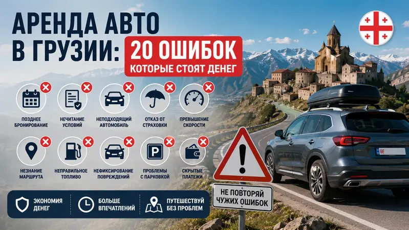Аренда авто в Грузии: 20 ошибок туристов, которые стоят денег