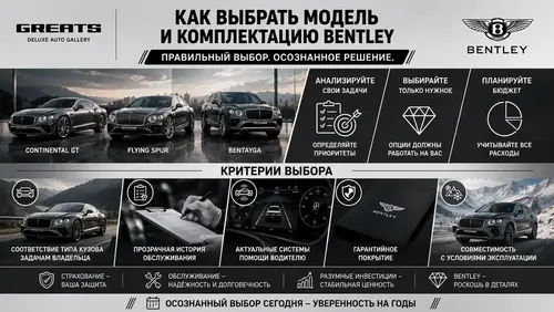 Как выбрать модель и комплектацию Bentley