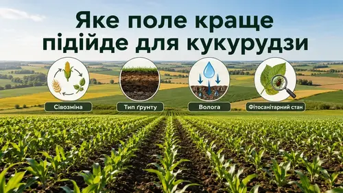 Яке поле краще підійде для кукурудзи