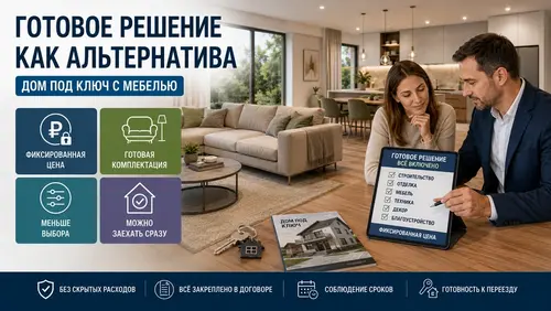 готовое решение: дом под ключ с мебелью