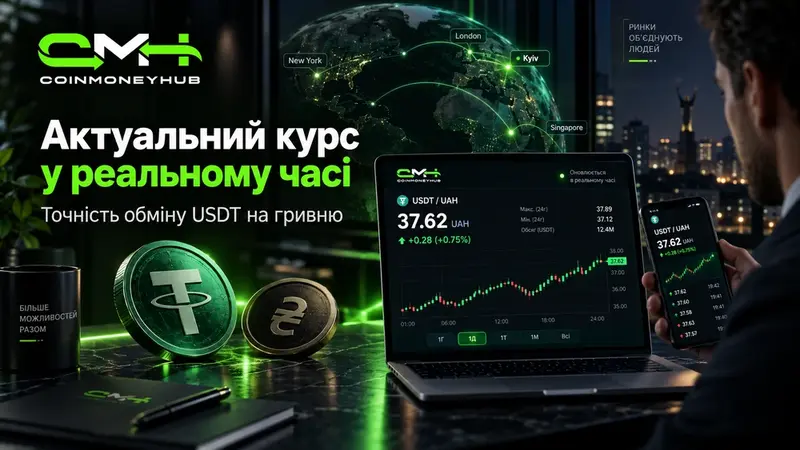 Чому курс USDT на Coinmoneyhub оновлюється в реальному часі