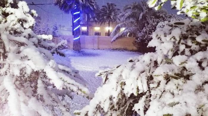 В Багдаде впервые за 12 лет выпал снег (видео)